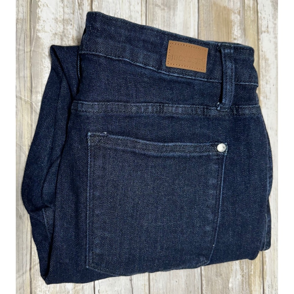 Judy Blue Los Angeles Frayed‎ Hem Dark Wash Denim Jeans Womens Size 13/31 EUC